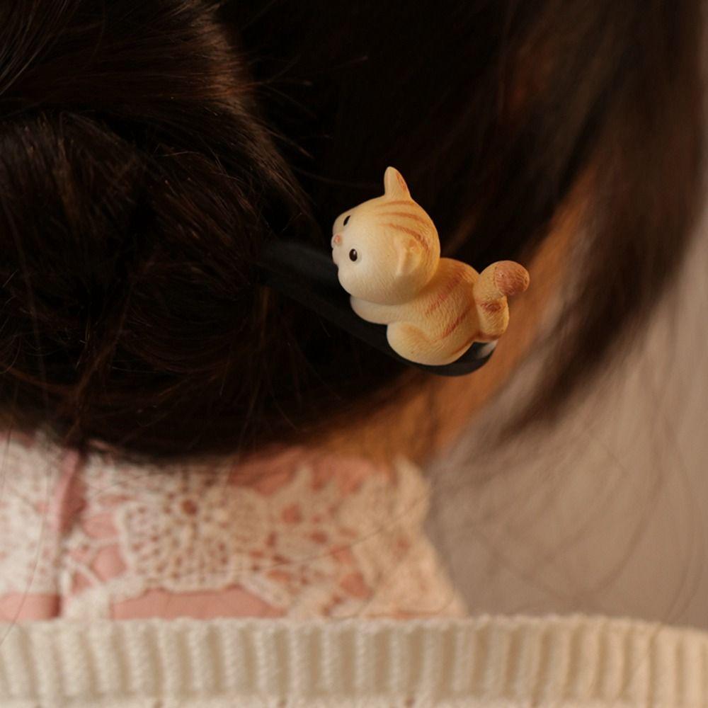 Tool Ancient Headwear Ancient Style Hairpin Chinese Style Headwear Wooden Hairpin Hanfu Hair Sticks
