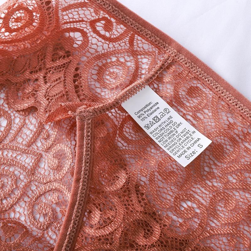 3 Pieces Lot Women's Sexy Lace Panties Lace Thongs Lingerie Intimates Woman Designed Tangas Big Size