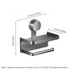 Double Layer Bathroom Paper Holder Suction Cup Toilet Paper Rack Tissue Holder  Bathroom