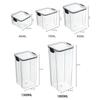 1-5Pcs Sets Sealed Jar Food Storage Box Transparent Plastic Kitchen Organizer Multigrain Tank Stackable Dried Sealed Storage Jar