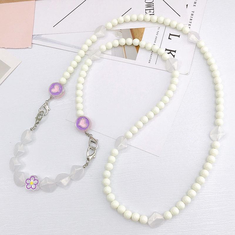 Pearl Mobile Phone Chain Necklace - Crossbody Lanyard for Women