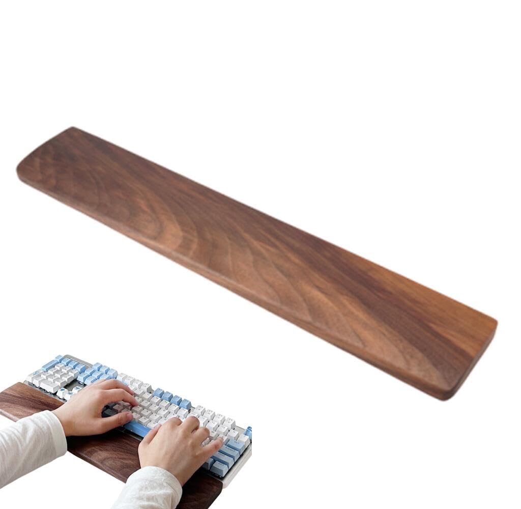 Palm Rest Keyboard Lacquered Wood Wrist Rest Arm Rest Wood Palm Rest Natural Wood Solid Walnut Stylish Ergonomic For Keyboard Width 30cm Height