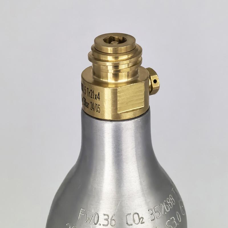 Soda Water Accessories Tank Cylinder Valve Adapter ON/OFF Refill Input M18*15 Output TR21-4 Solid Brass Alloy Filling Station