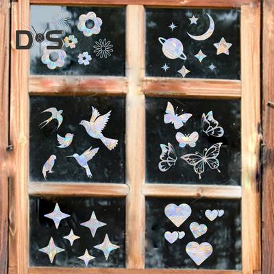 1 лист «Ловец солнца» на окно, водонепроницаемый ПВХ, красочная радужная призма, предупреждение о столкновении с птицами, статическая наклейка на витринное стекло, украшение