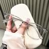 Корейские новые очки TR frame anti-blue light flat glass высококачественные металлические очки для мужчин и женщин MS8142