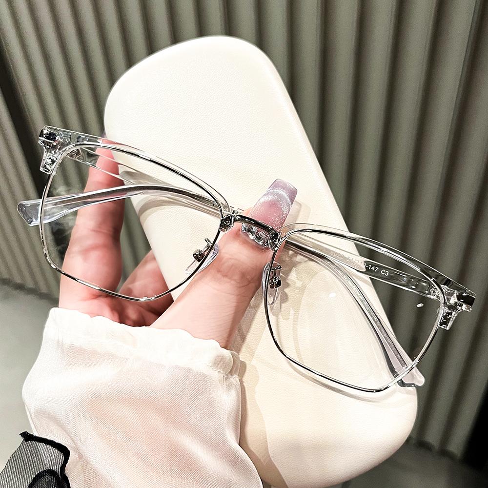 Корейские новые очки TR frame anti-blue light flat glass высококачественные металлические очки для мужчин и женщин MS8142