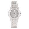 Women's Diamond-Studded Gold Fashion Square Watch with Rhinestone Calendar & Steel Band
