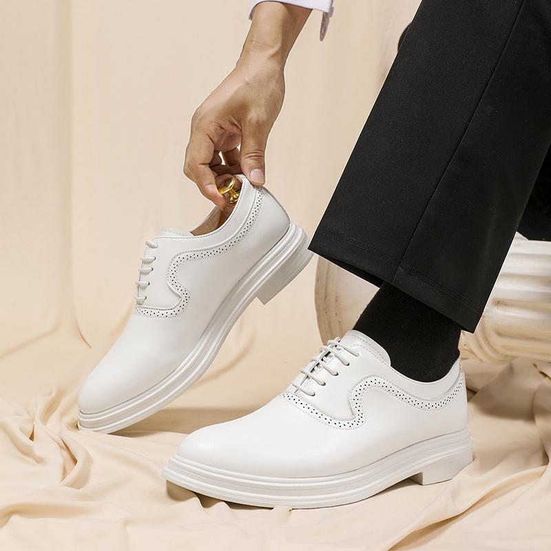 Роскошные Новые Дизайнерские Мужские Белые На Шнуровке Винтажные Броги Оксфорды Формальная Свадебная Одежда Выпускной Вечер Sapatos Tenis Masculino