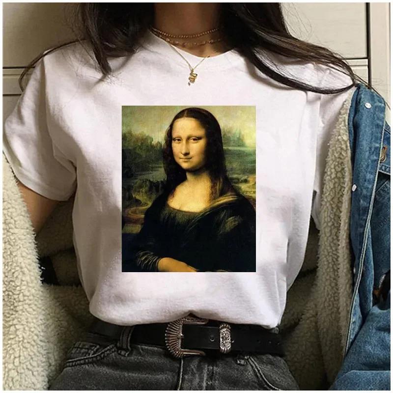 Harajuku T-shirt Women Michelangelo Prin Clothing Short Sleeve Casual 90s Cartoon Fashion Tee Top Tshirt Female Graphic T-shirt