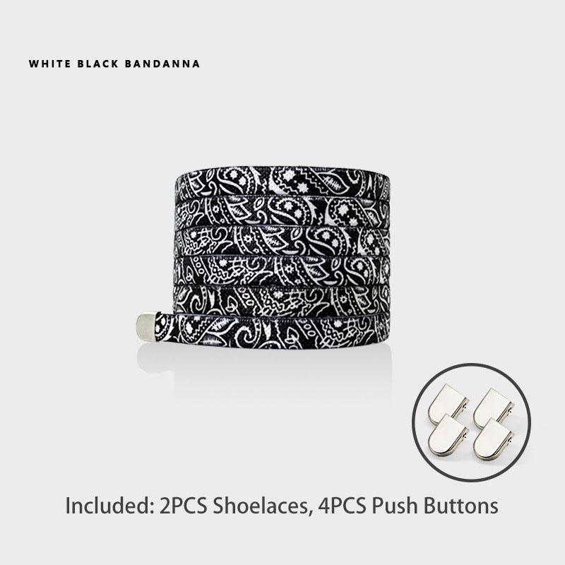 Новые эластичные шнурки с узором из цветков кешью для кроссовок, детские и взрослые, плоские шнурки 8 мм без завязок AF1/AJ, шнурки без завязок для обуви, аксессуары