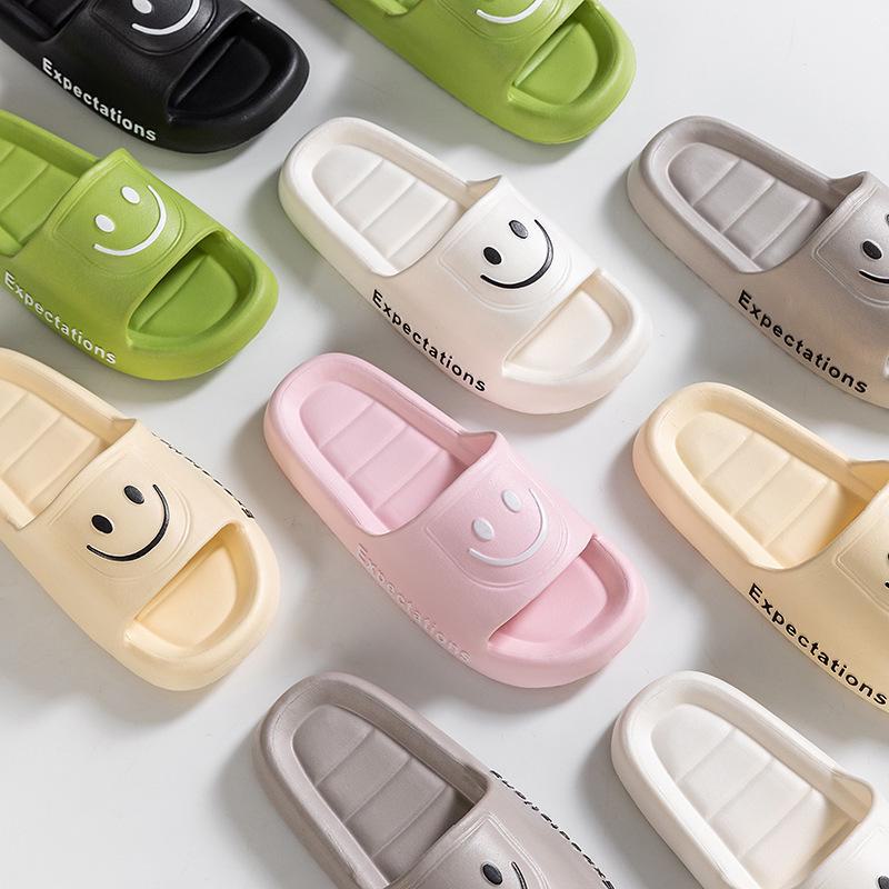 Летние тапочки Smiley Face Eva — мужские и женские нескользящие, дезодорирующие, с толстой подошвой домашние сандалии