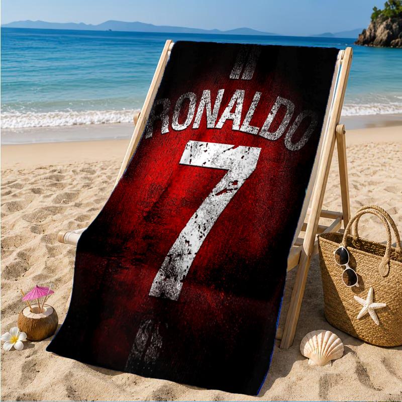 Football Number Seven Beach Towel, Quick-drying, Easy to Care for, Suitable for Both Fitness and Beach Vacations,Sports Essential
