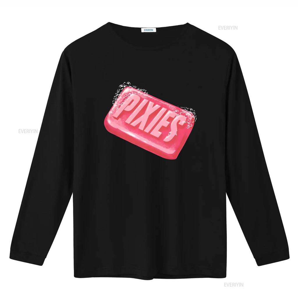 PIXIES Wash Up Design T Shirt Front Back Print X Large Size vintage Washed fashion designer clothes streetwear Casual