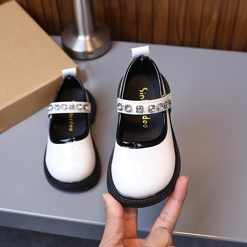 Children's leather shoes, new spring and autumn Korean style girls' soft-soled shoes, baby anti-slip fashion performance shoes