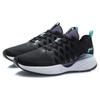 Li Ning Мягкие цельные трикотажные амортизирующие нескользящие низкие спортивные повседневные туфли женские кроссовки черные ARSR020-1