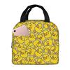 Yellow Bathtime Rubber Ducks Pattern Insulated Lunch Bag for Kids School Cooler Thermal Food Box Tote Lunch Boxes Container