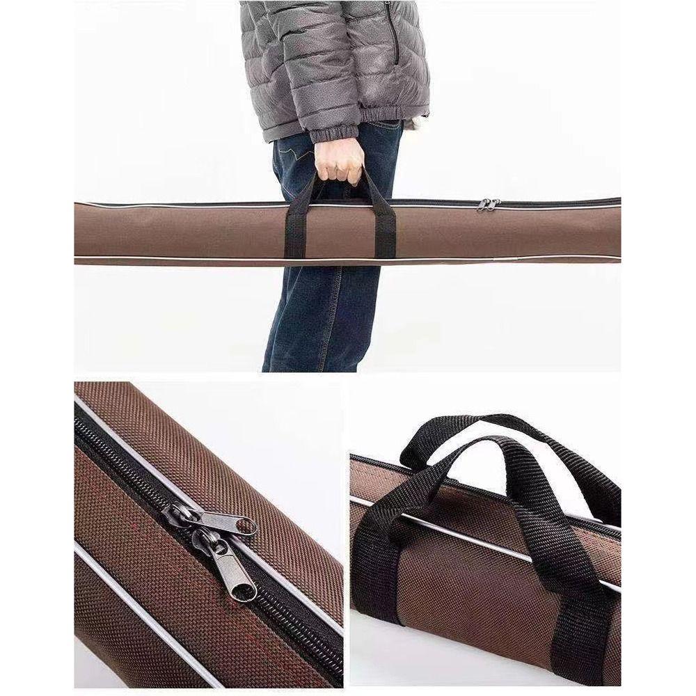 Two Way Zipper Sea Rod Storage Bag Hand Woven Handle Fishing Gear Bag Pack Fishing Rod