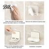 Kitchen Sink Counter Organizer Wall Mounted Flexible Sponge Holder, Traceless Adhesive Drain Rack, Space Silicone Basket for Saving Bendable