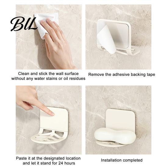 Kitchen Sink Counter Organizer Wall Mounted Flexible Sponge Holder, Traceless Adhesive Drain Rack, Space Silicone Basket for Saving Bendable