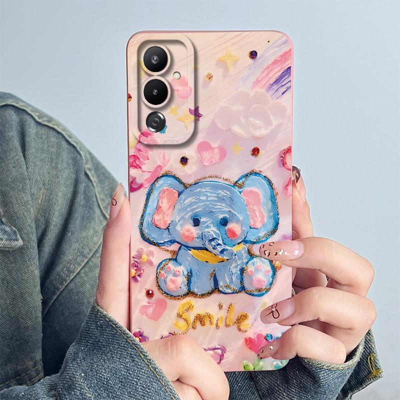 Чехол для телефона Tecno Pova 4 LG7n Задняя крышка Силиконовый Милый Расписной Мультяшный Корпус Funda Прекрасный Печатный Защитный Кожух