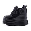 Top Quality 13CM Genuine Leather Platform Wedge Flats Shoes Chunky Sneaker Casual Comfy 2025 Spring Autumn Vulcanize Women Shoes