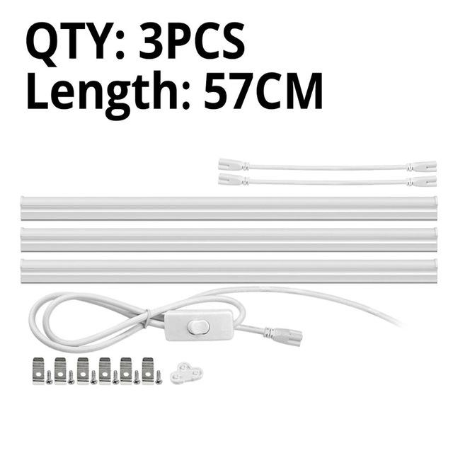 T5 Светодиодный настенный светильник с трубкой, 220 В, светодиодный светильник для бара, 6 Вт, 10 Вт, 300 мм, 600 мм, светодиодная люминесцентная лампа с выключателем питания ЕС, кухонное освещение