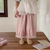 Wheat Field Season 25 Summer Korean Style Girls' Lace Cotton Wide-Leg Mosquito-Proof Casual Pants