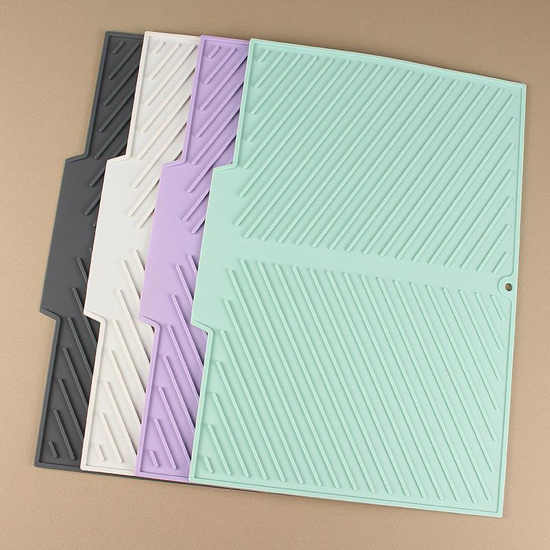 Силиконовые кухонные принадлежности Быстросохнущий коврик для сушки и теплоизоляционная подставка