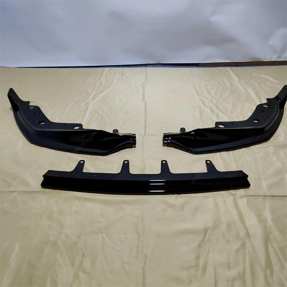 For BMW 3 Series G20 G21 M-Sport 2019-2024 Car Front Bumper Splitter Lip Spoiler Diffuser Guard Body Kit Cover Tuning ABS Black
