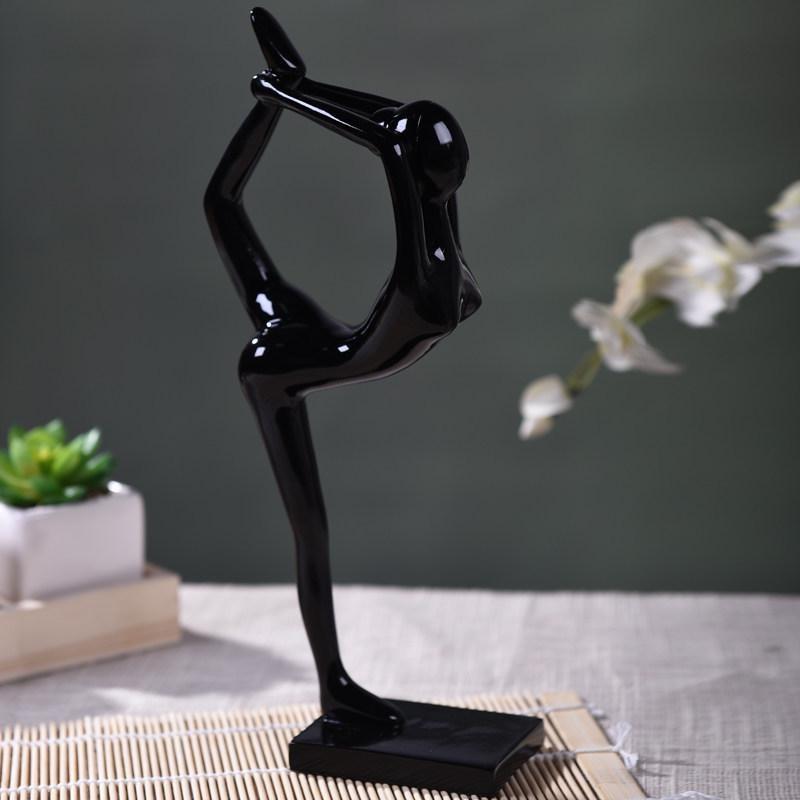 Resin Crafts Jane European Creative Abstract Yoga Girl Decoration Living Room Home Decoration