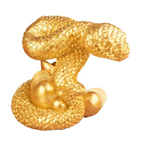 Статуэтка змеи китайского зодиака, коллекционная статуэтка змеи богатства из смолы 2025 года, украшение по фен-шуй для домашнего стола, книжной полки, декор