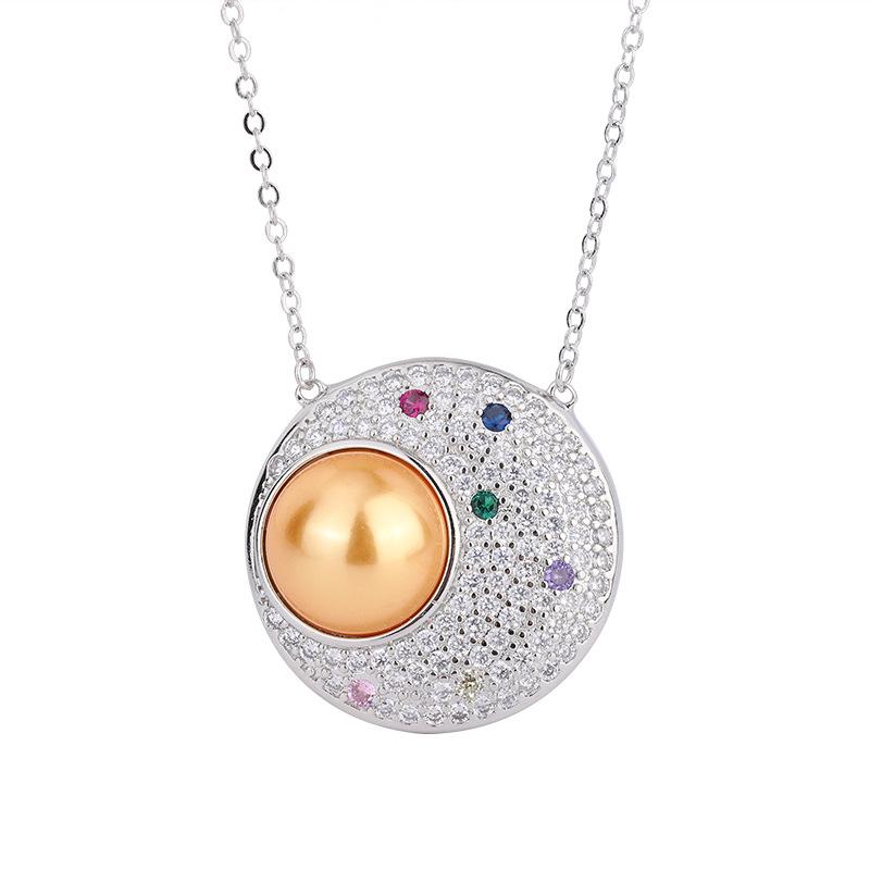 Жемчужное ожерелье 2024 года, новое ожерелье из пресноводного жемчуга, модная подвеска для женщин, премиум-класса, микро-инкрустированная цепочка для ключицы