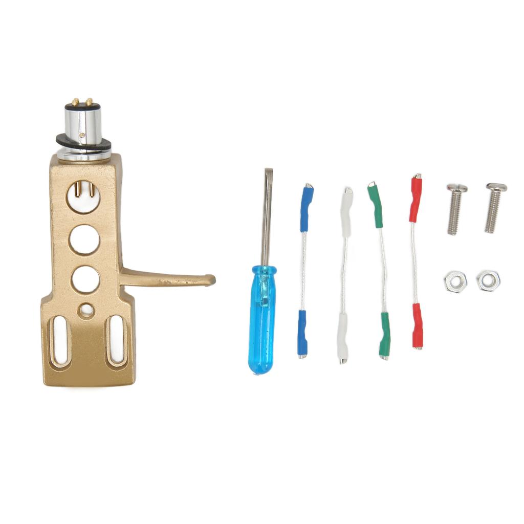 Vinyl Stylus Holder Aluminium Alloy Vinyl Record Phonograph Cartridge Holder with 4 Connection