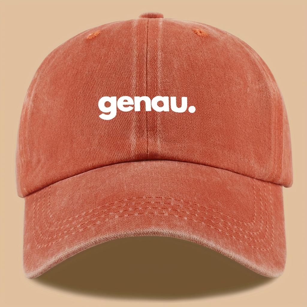 Letter Genau Printed Baseball Cap, Fashionable, Versatile, Breathable and Adjustable Outdoor Hat