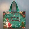 30PCS Santa Elk Snowflake Tote Bag Christmas Gift Bags Thickened Non-woven Printed Waterproof Bags Christmas Decoration Gifts