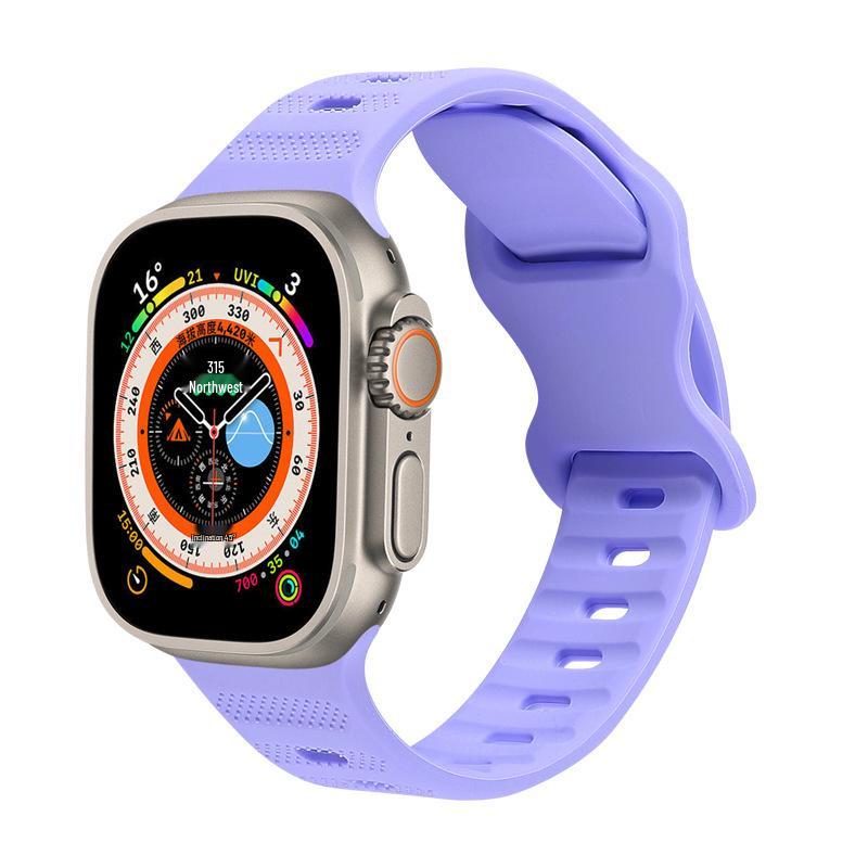 Силиконовый спортивный ремешок для часов iWatch с застежкой-бабочкой King Kong