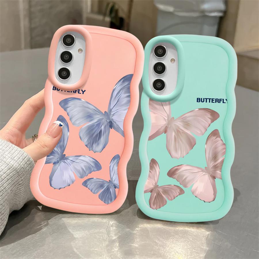 Soft Phone Cover Case for Samsung Galaxy A12 A16 A11 A13 A15 A52 A21s A14 A03 A33 A23 A22 A05 A06 A53 A04 Printed Butterfly