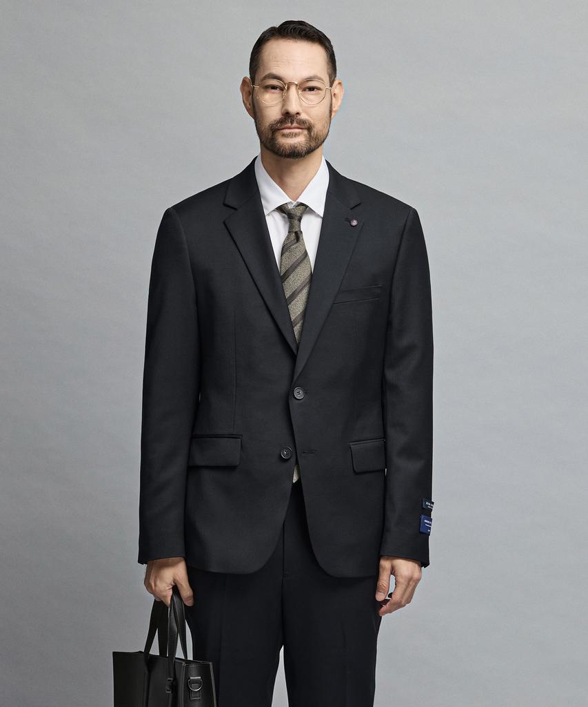 STCO [Four Seasons] (10-Year Suit) Wool Blend Four-Way Stretch Suit Set_Black (Slim Fit)_Ssjwz11Set (A Type)