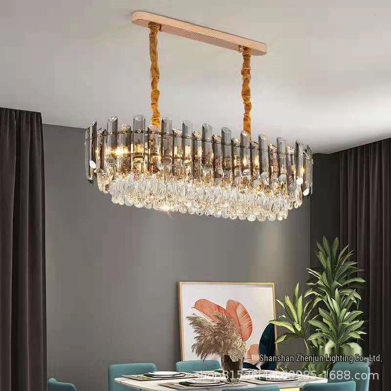 Elegant Post-Modern Crystal Chandelier for Living and Dining Rooms