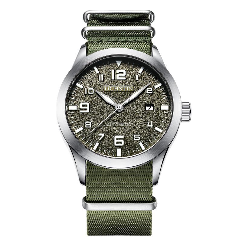 OCHSTIN Automatic Mechanical Watches Men Leather Strap Calendar Mechanical Wristwatches Fashion Business Male Clock Reloj Hombre