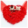 Heart-Shaped Bear Wedding Car Decoration Set - Simulated Flower Arrangement