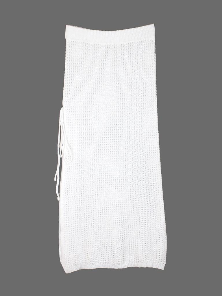 Европейский и американский трикотажный свитер с разрезом для женщин – пляжное платье для отдыха на весну/лето