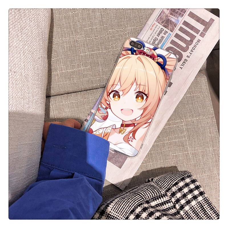 Чехол для телефона Genshin Impact Yoimiya для iPhone 11 12 13 mini pro XS MAX 8 7 6 6S Plus X 5S SE 2020 XR