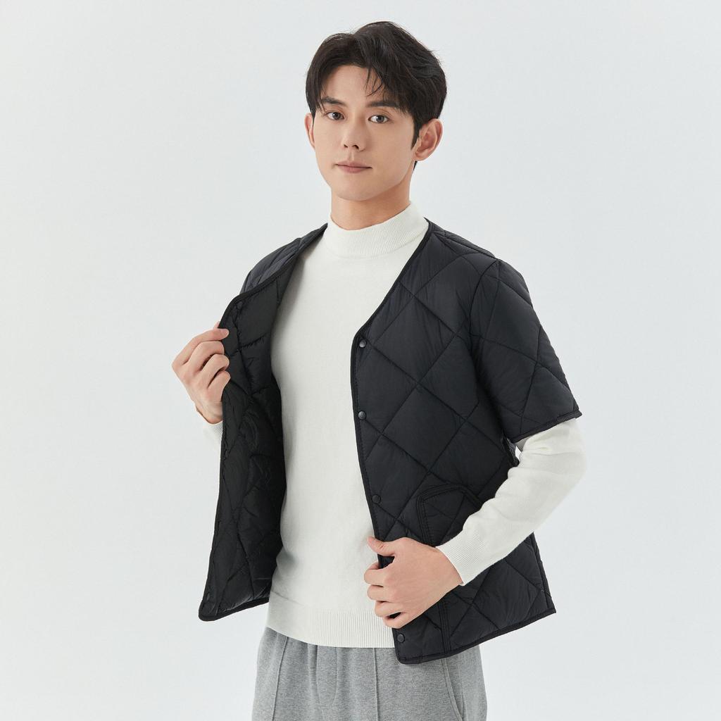 GMXIA Зимняя мужская флисовая теплая домашняя куртка с коротким рукавом и хлопковой подкладкой Мужские куртки и пальто с хлопковой подкладкой