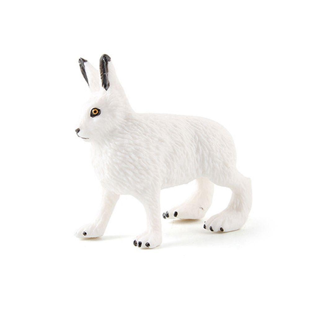 Rabbit Desktop Ornaments Simulated Zoo Rabbit Model Animal Figurine Home Decor Educational Toys