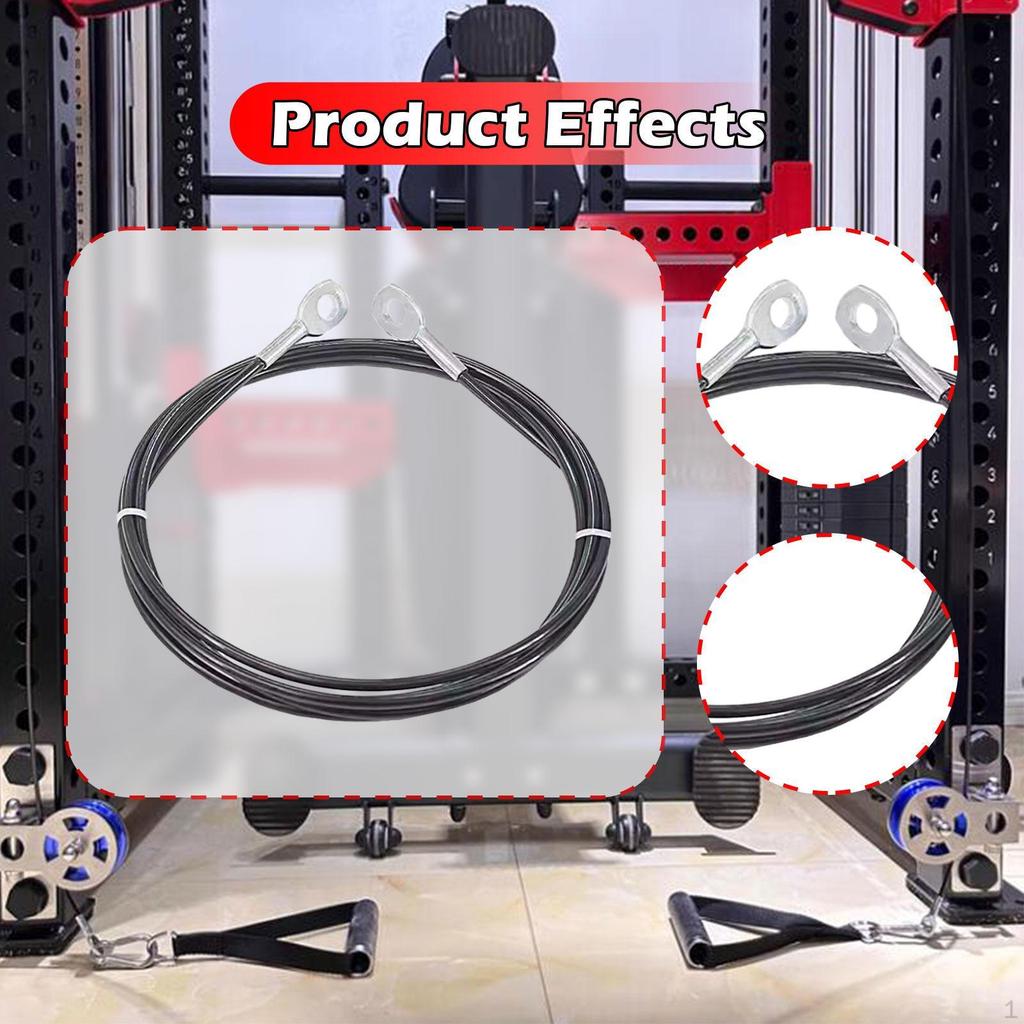 Фитнес-трос для блока 6 мм Сверхпрочная насадка Практичный аксессуар для тренировки запястий, рук и предплечий