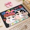Alfombra de baño de tierra de diatomeas con dibujos animados de Crayon Shin-Chan, superabsorbente, antideslizante, para baño, inodoro, entrada, uso do