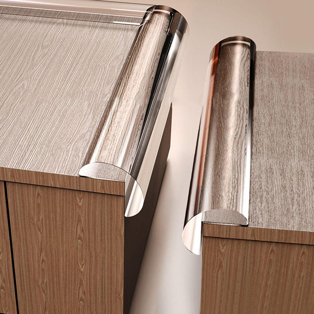 Soft Kids Transparent Self Adhesive Desk Bumper Furniture Corner Protector Table Edge Guard Strip