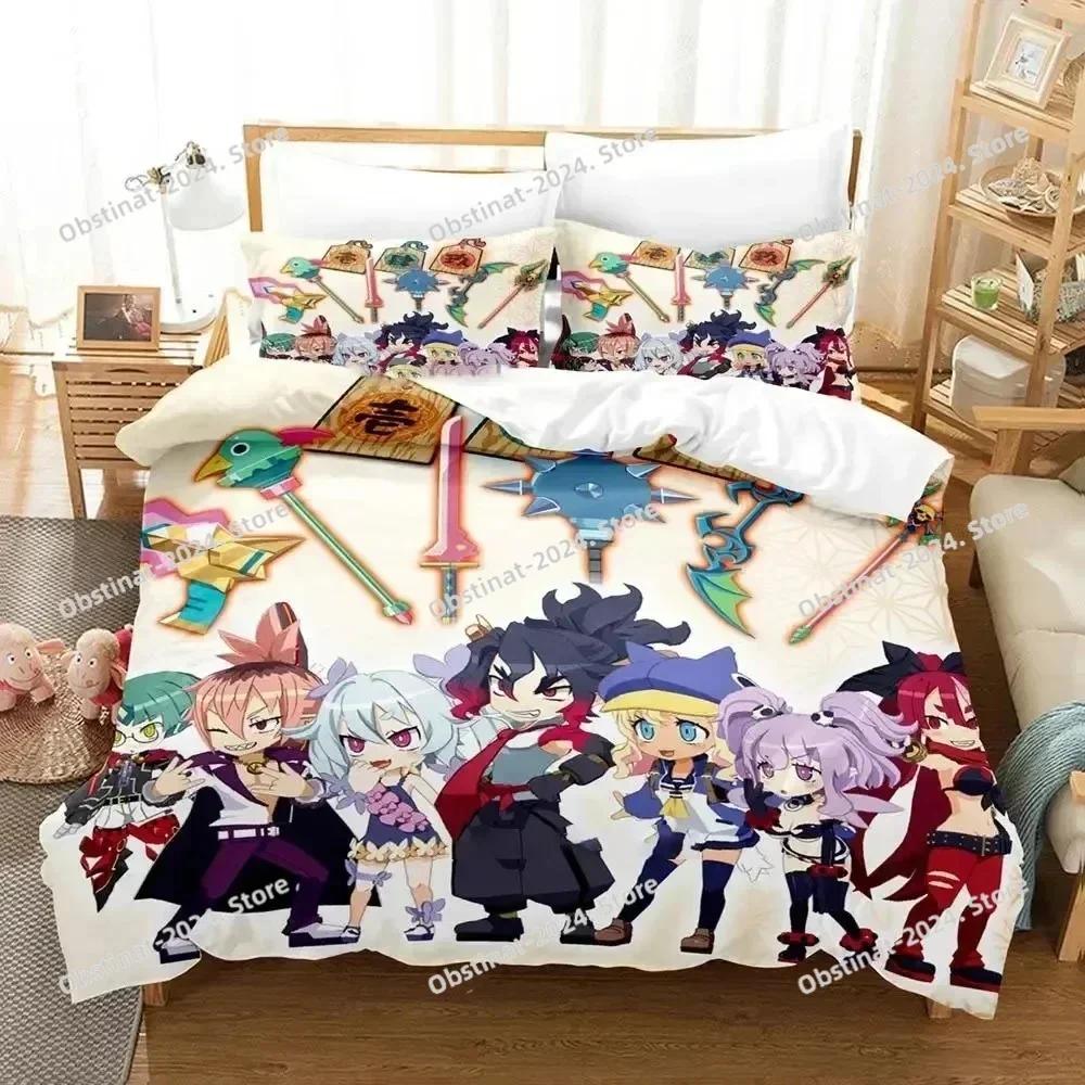 Аниме Disgaea Комплект постельного белья Пододеяльник Комплект для кровати Чехол для одеяла Наволочка Одеяло размер King Queen Комплект постельного белья для мальчиков и взрослых