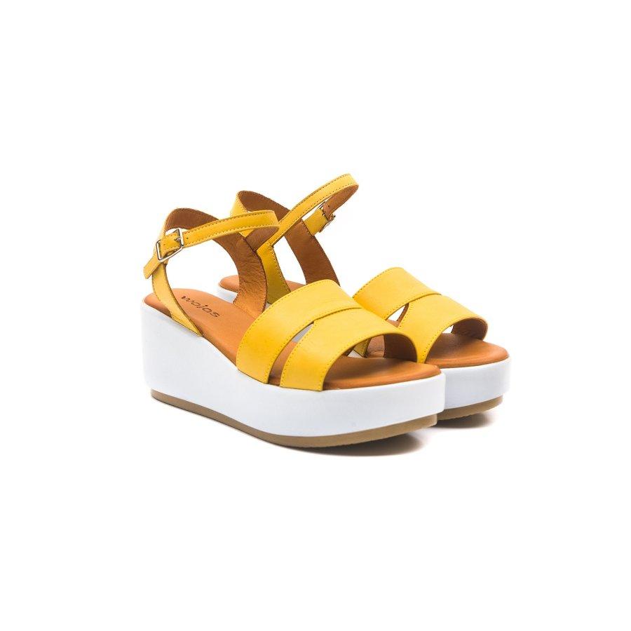 Женские комфортные босоножки на танкетке из натуральной кожи